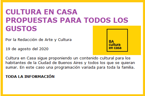 CULTURA EN CASA